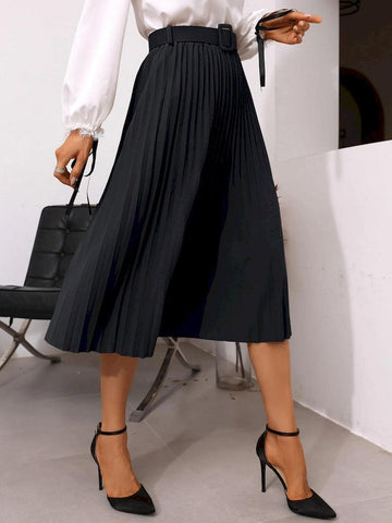 fusta midi plisata dama 7616 Albastru - Lusha.ro