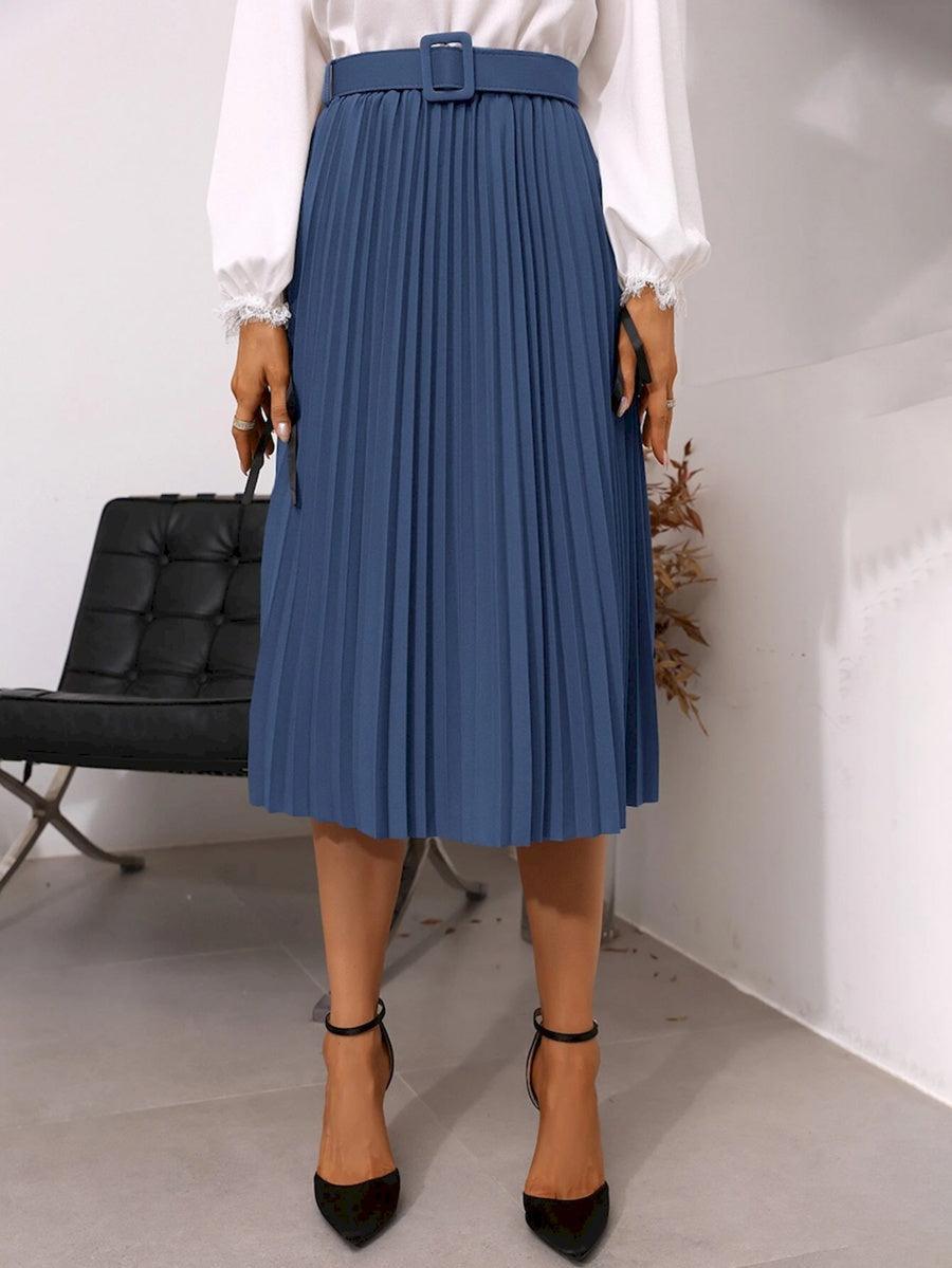 fusta midi plisata dama 7616 Maro - Lusha.ro