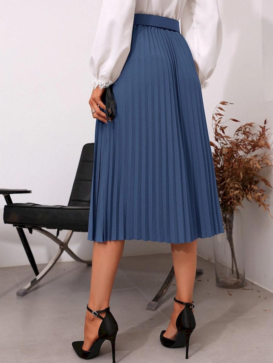 fusta midi plisata dama 7616 Maro - Lusha.ro