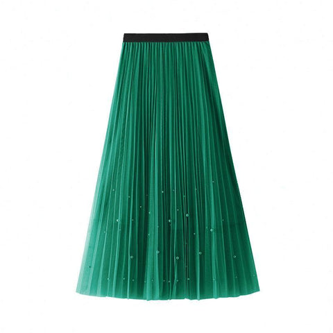 Fusta midi cu perle aplicate 8610 - Lusha.ro